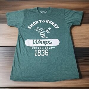 Emory and Henry Wasp T Shirt Womens M Green Graphic Print Short Sleeve CI Sport